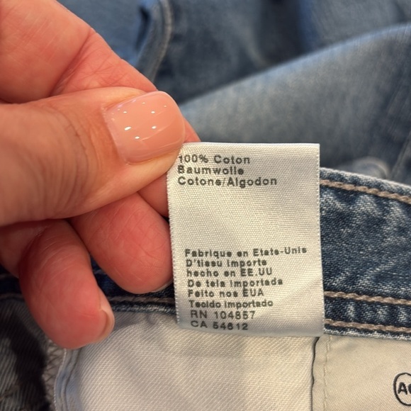 AG Matchbox Slim and straight Relaxed Blue Distressed Jeans - Picture 9 of 13